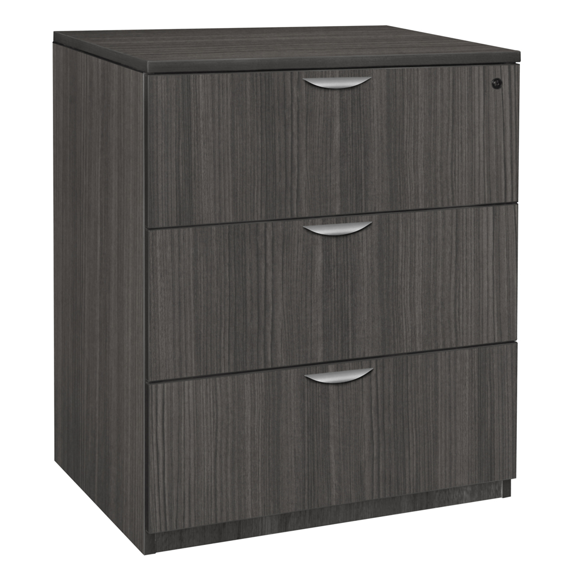 Regency Furniture Legacy Stand Up Lateral File — 42in. Height, 3 Drawers, Lockable, Ash Grey, Model# LSLF4136AG